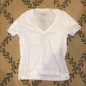 Zadig & Voltaire White Margo Burn Tee Snake XS
